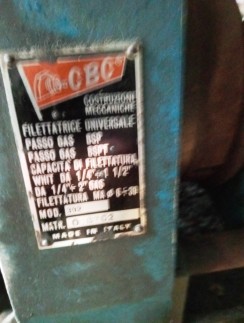 Filettatrice elettrica  CBC  Mod 392 usato 0,56 E.al Kg Piani in Ghisa con Cave a T foto 10