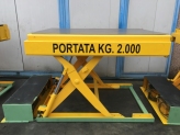 Sollevamento e movimentazione annunci PIATTAFORMA IDRAULICA PORT. KG. 2000 vendita macchina PIATTAFORMA IDRAULICA PORT. KG. 2000 usati offerte aste macchine utensili attrezzature e macchinari