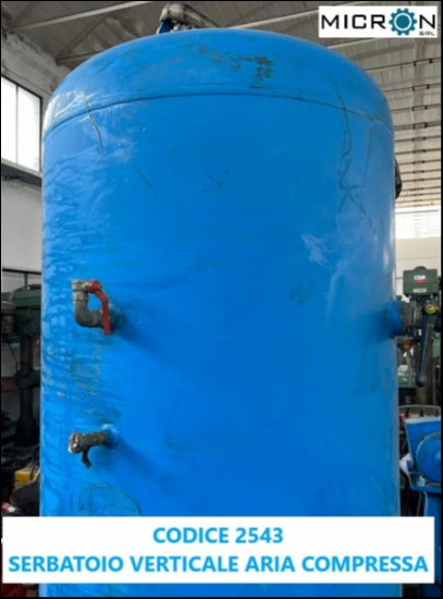 Serbatoio verticale 500 litri per aria compressa usato
