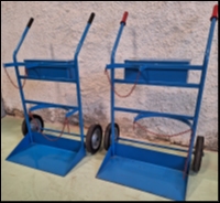 CARRELLO PORTABOMBOLE usato Puntatrice ISEA modello SP, 14 KVA foto 10