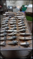 Fresa mandrino portafresa combinato din 69871iso40 usato TORNIO CNC OERLIKON BOEHRINGER VDF250C immagine Torni usati in vendita