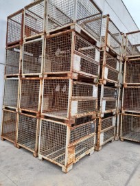 CESTE METALLICHE IN FERRO USATE DIM.120X80H95 usato CONFEZIONATRICE ZUCCHERO NUOVE E USATE immagine Affilatrici usati in vendita