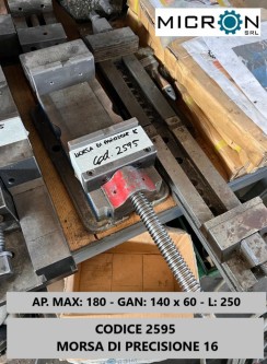 MORSA USATO DI PRECISIONE AP. MAX: 180 - GAN: 140 x 60 - L: 250 usato MORSA 3000 KG AP.MAX: 220 - GAN: 150 x 46 - L: 330 foto 10