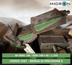 MORSA USATO DI PRECISIONE AP. MAX: 140 - GAN: 140 x 40 - L: 250 usato NUOVA MORSA DI PRECISIONE PESANTE SENZA  foto 10