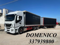 IVECO STRALIS 460+RIMORCHIO CENTINATO ALZA ABBASSA/COPRI SCOPRI EURO 6 usato REGETTATRICE MOSCA USATA immagine Varie Macchinari usati in vendita