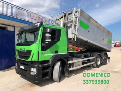 IVECO STRALIS 460 TETTO BASSO EURO 6 RIB.POST. VASCA ALLUMINIO ERMETICA COPRI E SCOPRI 1° ASSE 8 usato AUTOCARRO CON GRU foto 10