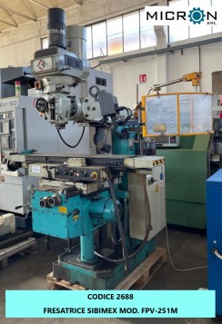 CODICE 2688 - FRESATRICE SIBIMEX MOD. FPV-251M usato CABINA DI VERNICIATURA A SECCO NOVATEC immagine Varie Macchinari usati in vendita