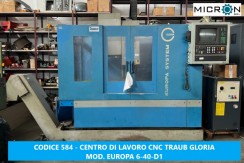 CENTRO DI LAVORO CNC TRAUB GLORIA MOD EUROPA SYSTEM 6/40 usato CENTRO DI LAVORO VERTICALE 5 ASSI HAMUEL foto 10